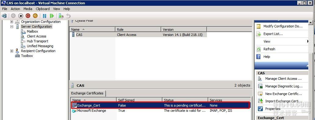 Exchange2010部署---CAS证书申请及安装_部署_16