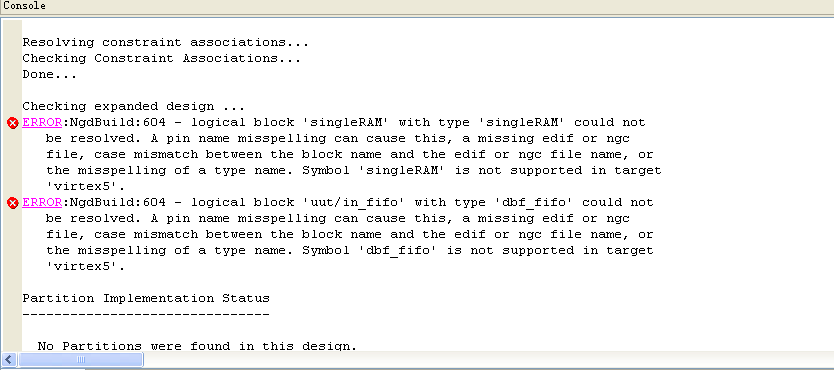 Xilinx ISE中Translate时的ERROR：NgdBuild:604的解决办法_NgdBuild:604