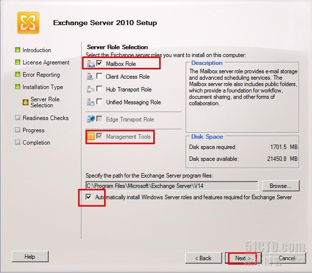 Exchange2010部署---MailBox角色安装_部署_03