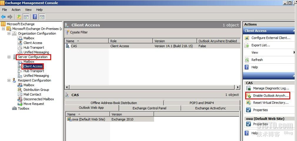 Exchange2010部署---CAS角色配置_部署