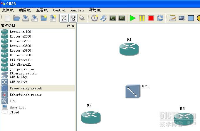 GNS帧中继配置，帧中继环境搭建  _帧中继环境_02