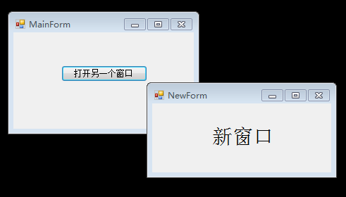 [C#]在一个窗体中打开另一个窗体_WinForm