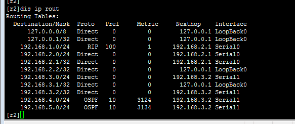 路由器下ospf和rip实现通信_通信_02