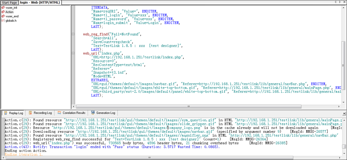 LoadRunner11-设置集合点及检查点_的_14