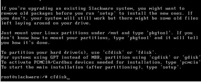 slackware安装_安装