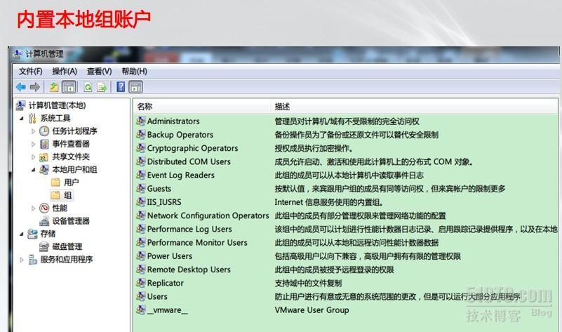 微软MCITP系列课程（三）本地用户与组账户的管理_组账户