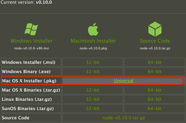 mac 环境下安装node.js_mac nodejs