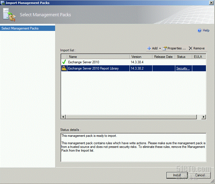 在SCOM 2012 上安装Exchange 2010 MP_ management pack_06