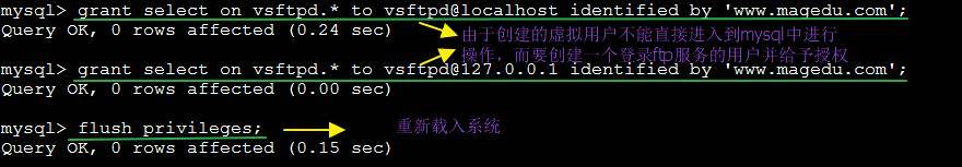 基于vsftpd + pam + mysql实现虚拟用户访问机制_实现虚拟用户访问机制_02