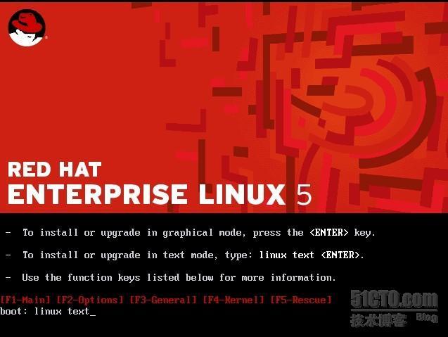 RedHat 5 文本界面安装 （linux）_linux