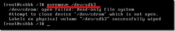 RHEL 5基础篇—管理LVM逻辑卷_卷组_06