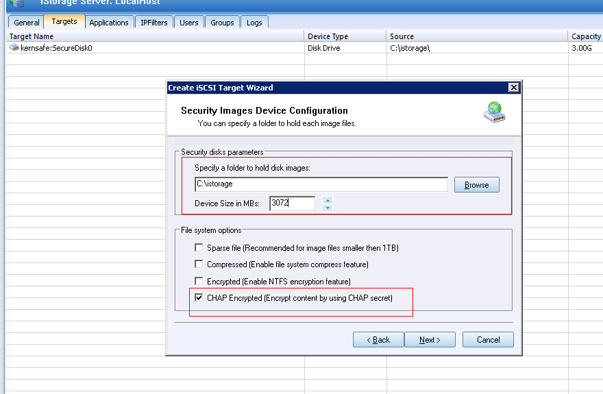 iStorage Server创建安全镜像作为iscsi盘介绍_IP SAN  数据安全_02