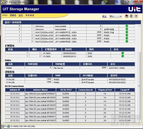 UIT-SV3600i-D/Storage Manger  RAID5以及IP-SAN（iscsi）配置_UIT-SV3600i-D Storag_12