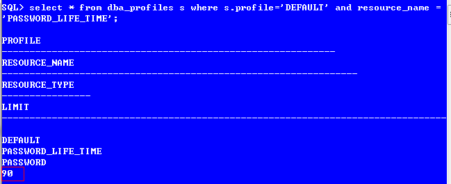 解除Oracle密码时间限制_Oracle_03