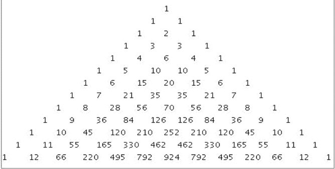 经典算法——巴斯卡三角形_经典算法