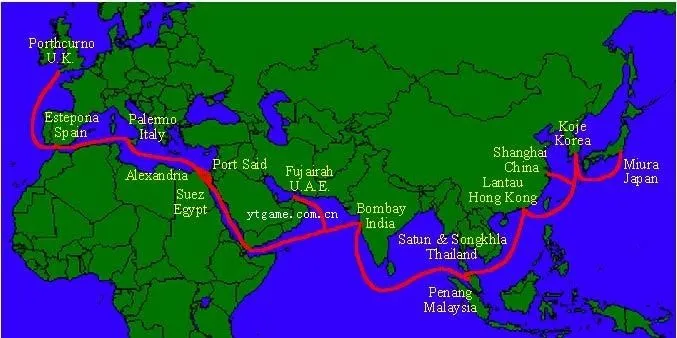 中国网络光缆出口分布图 _分布图_09