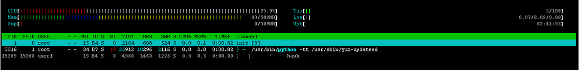 Linux系统监视利器--htop_htop top 替代 监视 监控_03