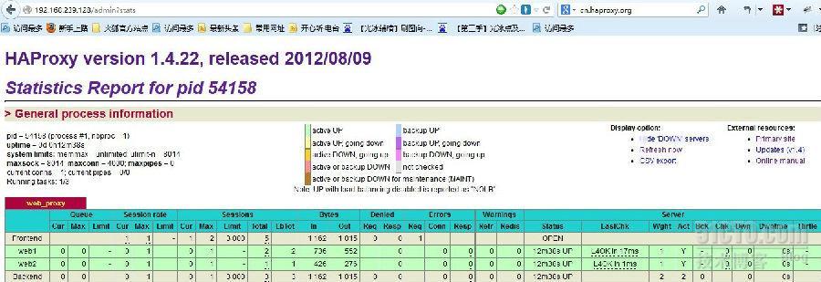 HAProxy负载均衡实验_HAProxy负载均衡实验