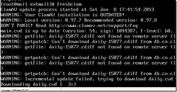 Extmail发送外部邮件及更新病毒库_frashclam_13