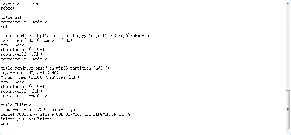 将cdlinux写入U盘     解决进入cdlinux后无图形界面_cdlinux命令行界面_05