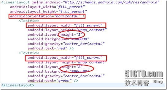 线性布局(LinearLayout)下layout_weight用法分析_android:layout_weigh