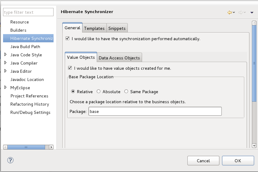 Hibernate Synchronizer使用_Java