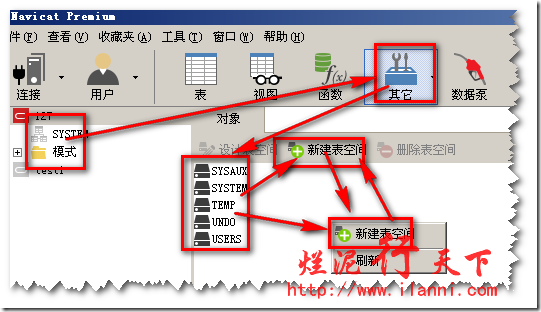 烂泥：使用Navicat for Oracle新建表空间、用户及权限赋予_Navicat for Oracle_03