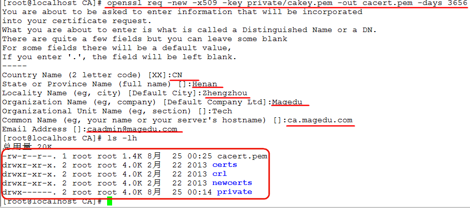 linux下创建CA以及颁发证书_version_27