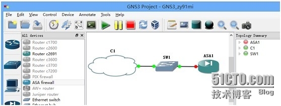 Windows 8下 GNS3模拟ASA,接入物理网络并使用ASDM进行管理_GNS3 ASA_05