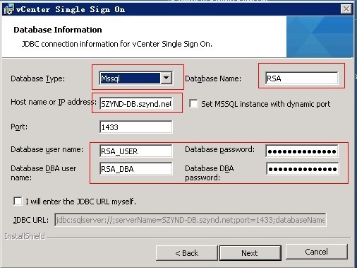 Vmware  Vcenter  5.1 部署安装过程 part 2  Vcenter  5.1  single sign-on  安装（启用外部数据库）_Vmware  Vcenter  5.1_48