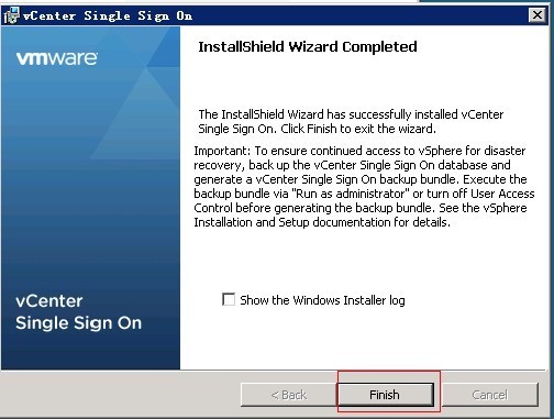 Vmware  Vcenter  5.1 部署安装过程 part 2  Vcenter  5.1  single sign-on  安装（启用外部数据库）_Vmware  Vcenter  5.1_54