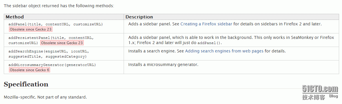 Firefox已经取消window.sidebar.addPanel_Firefox addPanel