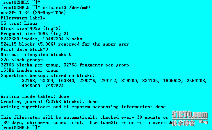 RAID5+LVM的应用以及var和home目录的移植_安全性_05