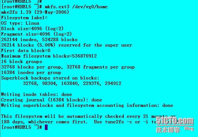 RAID5+LVM的应用以及var和home目录的移植_空间_15