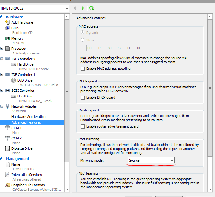 Windows 2012 Hyper-v Port Mirroring_mirroring