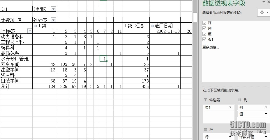 多字段在同一行中以“同一字段”形式显示——SQL、数据透视表实现_SQL_12