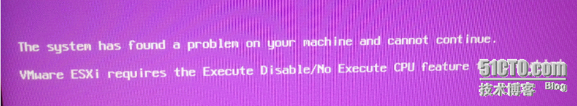 HP DL380G5 裝esxi 5.1 vmware esxi requires the execute disable/no execute cpu feature to be enabled_vmvare esxi
