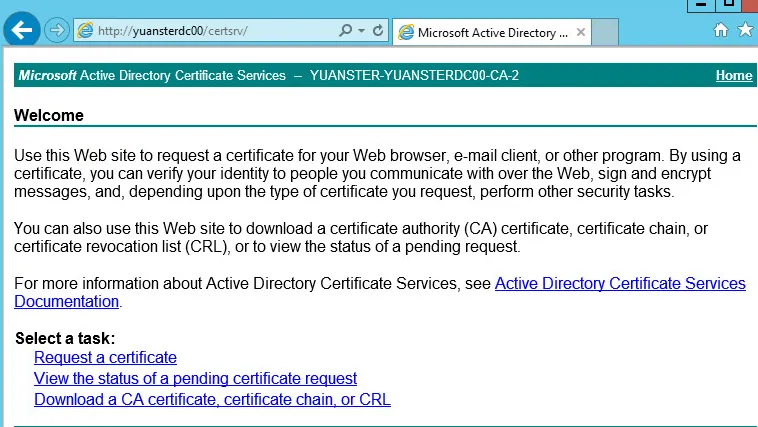windows 2012 如何给web server自己签发证书_CA_26