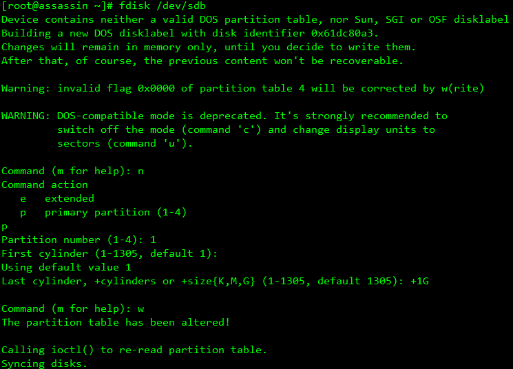 Linux新手之路 - fdisk  mke2fs mount_Linunx_07