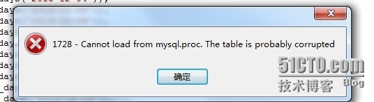 MySQL导出数据库结构出现Cannot load from mysql.proc错误的解决方法_Cannot