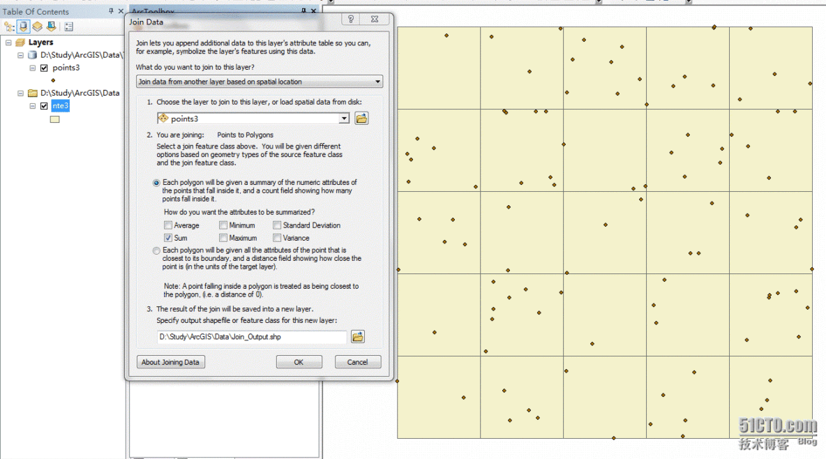 ArcGIS--如何计算落在每个多边形内的点的数量？_ArcGIS