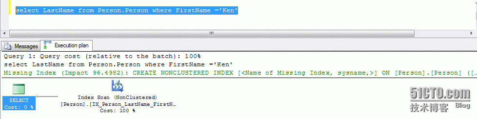 分析SQL Server 给出的missing index建议 _missing index