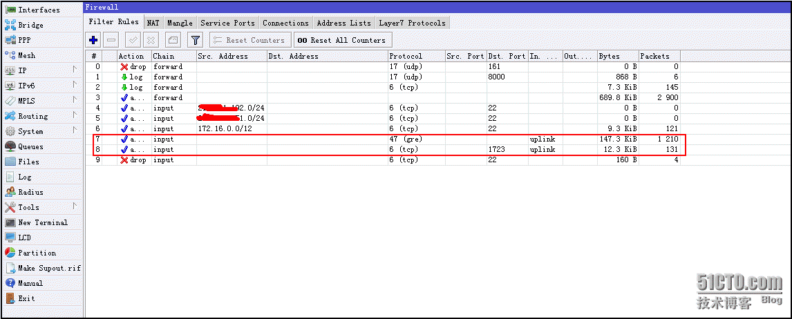 ROS  vpn (pptp) 配置及端口绑定配置_端口绑定_08