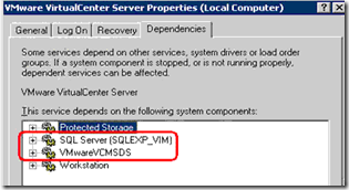 Vmware VirtualCenter Server服务无法自动启动_border_04