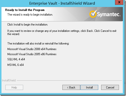 Enterprise Vault 10.0.4 FOR  Exchange2013 部署之二 -安装过程_Enterprise Vault 部署_12