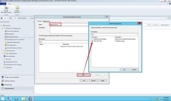System Center 2012 R2 CM系列之配置边界和边界组_控制台_07
