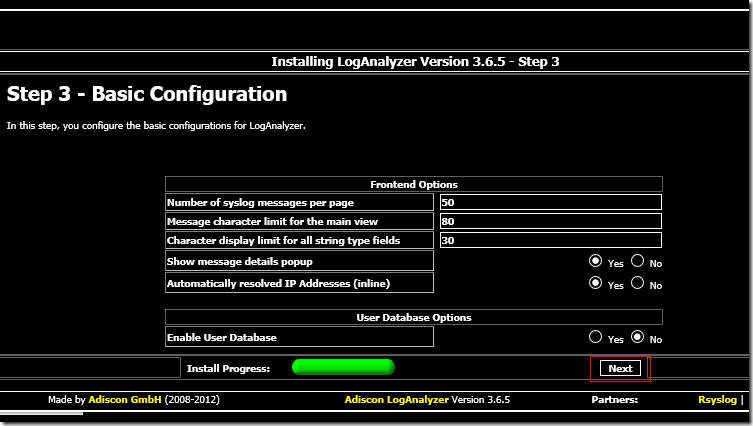 rsyslog + mysql + loganalyzer 构建日志服务器_mysql_08