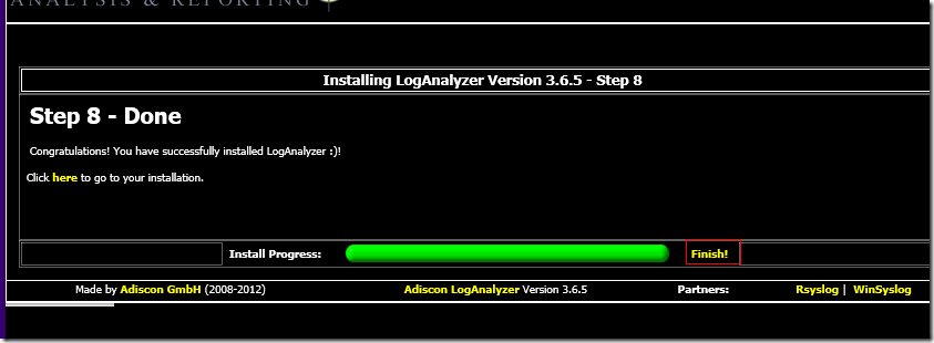 rsyslog + mysql + loganalyzer 构建日志服务器_mysql_11