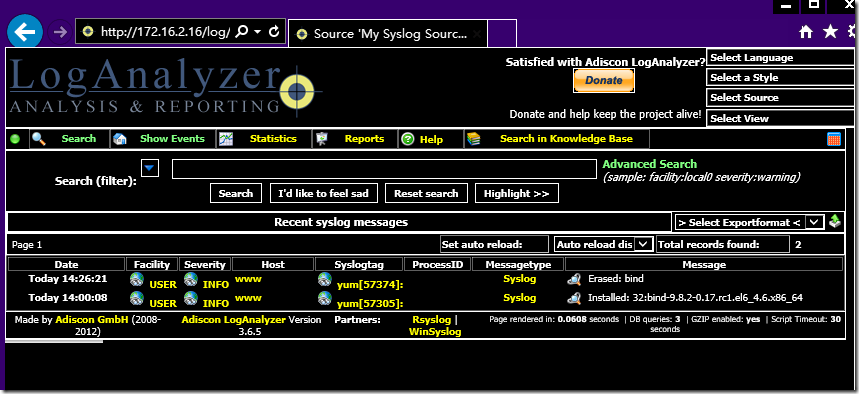 rsyslog + mysql + loganalyzer 构建日志服务器_数据库_12