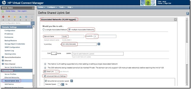 Scenario 9-Shared Uplink Set with Active/Active uplink，802.3ad(LACP)-Flex-10_FlexFabric-20  BL420_03